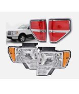 Chrome Headlights+tail Lights Brake Lamps Fit For 2009-2014 Ford F150 Pi... - $135.64 CAD