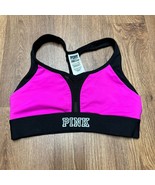 Victorias Secret PINK Black Ultimate Unlined Mesh Insert Sports Bra Size... - $21.78