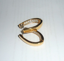Joan Rivers Crystal Pierced Hoop Earrings - £23.79 GBP