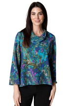 Habitat drape collar pullover top in capri - $61.00