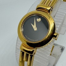 VTG Movado Swiss Quartz Watch Museum Dial Women Gold Tone Sapphire New B... - £75.54 GBP