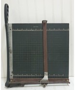 Vtg ADOLPH BLANC Trimming Board Patent Marked Guillotine Paper Cutter W/... - $47.88