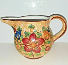 4 7/8” Deruta Italian Ceramic Hand Painted Pitcher Jug Pottery  - £26.12 GBP