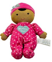 Carters Child Of Mine My First Doll African American Pink Plush Rattle Hispanic - $14.95