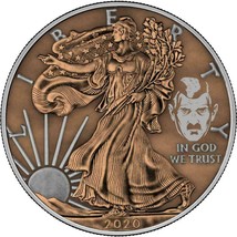 1 Oz Silver Coin 2020 $1 Liberty Paint It Brown - Obey Big Brother is wa... - £134.03 GBP