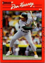 1990 Donruss Ron Hassey #450 Oakland Athletics INC NO DOT - £1.61 GBP