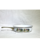 Vintage Garden Harvest Frying Pan Enamel No Lid Brass Handle 10 In Grann... - €18,68 EUR