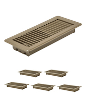 VEVOR 4 x 10 Inch Floor Registers, 6-Pack Vent Grilles, with Metal Damper - $31.99