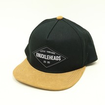 Knuckleheads Little Threads Mens LARGE Leather Brim Trucker Hat Ball Cap - $16.61
