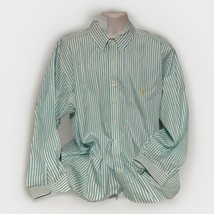 Ralph Lauren Shirt Mens 2XB Big Blue Striped Long Sleeve Button Down Pony - £27.10 GBP