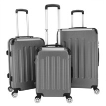 3-in-1 Portable ABS Trolley Case 20&quot; / 24&quot; / 28&quot; Dark Gray - £183.71 GBP