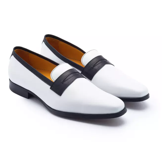 New Handmade White Formal Slip Ons Leather Business Shoes For Men, Offic... - $149.99+