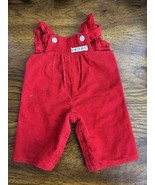 VINTAGE CABBAGE PATCH KIDS RED CORDUROY OVERALLS ROMPER DOLL - $281.20 MXN