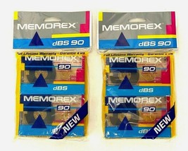  Memorex DBS 90 Minute Blank Audio Cassette Lot of 4 - New - £7.54 GBP