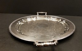 Vintage Silverplate Round Tray “Rockford S. Co.” “1875” “106” - $44.99