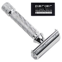 Parker 87R Men&#39;s Butterfly Open Double Edge Safety Razor for Smooth, close shave - £27.14 GBP