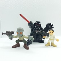 Star Wars Galactic Heroes Lot of 3 by Hasbro includin Vader, Leia, Banis... - $11.87