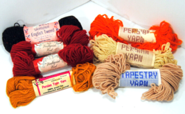 Lot of 7 Skeins of Yarn Persian Virgin Wool Crewel Needlepoint English Tweed - £12.97 GBP