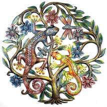 24 Inch Painted Gecko Tree Of Life - Croix Des Bouquets - £113.08 GBP
