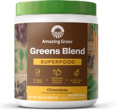 Amazing Grass Greens Blend Superfood: Super Greens Smoothie Mix with Organic Spi - £41.55 GBP