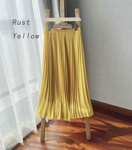 Mid-Length - Pleated Chiffon Skirt - Brown - Custom Plus Size by Dressromantic image 7