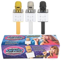 Wireless Bluetooth Karaoke Microphone, 3-in-1 Speaker, Mic, Choose Color - $404.72 MXN Wireless Bluetooth Karaoke Microphone, 3-in-1 Speaker, Mic, Choose Color - $404.72 MXN