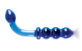 Ribbed Dildo Curved Dong G Spot 9 Icicles 31 Hand Blown Inches - £31.32 GBP