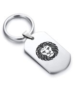 Stainless Steel Leo Zodiac (Lion) Dog Tag Keychain - £7.86 GBP