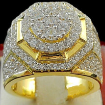 Elvis Presley Deluxe TCB LAB Austrian Crystal Gold Plated S6-10 Men Women Ring - £14.38 GBP