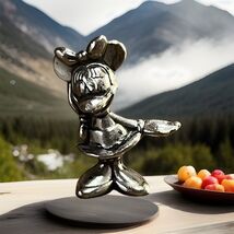 Rare Vintage Minnie Mouse 1.5&quot; Metal Pewter Figure Walt Disney Collectible - $9.90
