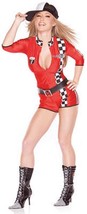 Women&#39;s Playboy Racy Racer Costume Red - £98.17 GBP