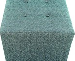 Upholstered Cubed/Square Olivia Series Ottoman, 17&quot; X 19&quot; X 19&quot;, Teal - $222.99