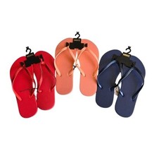 Lot Of 3 Pairs Mixit Flip Flops Womens 7/8 Red Blue Desert Peach Sandals  - $15.73