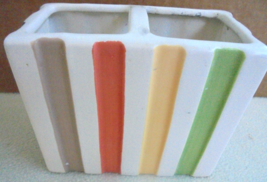 Toothbrush Holder Target Threshold Ceramic Striped Multicolored 2009 - £6.49 GBP
