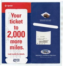 Midwest Express Airlines Ticket Jacket - $14.85