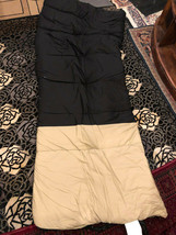 NWOTs Hollofil Du Pont Sleeping Bag Black &amp; Tan / Gray 33 x 75 w/ Elastic Straps - £51.19 GBP