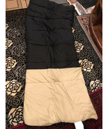 NWOTs Hollofil Du Pont Sleeping Bag Black &amp; Tan / Gray 33 x 75 w/ Elasti... - £50.83 GBP