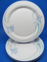 Lenox Chinastone Sky Blue Blossoms Set Of Four 10 3/4&quot; Dinner Plates GUC - £31.10 GBP