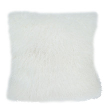 Mongolian Lamb Fur Pillow Natural 20X20&quot; - £125.89 GBP