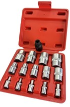 15pc 1/4” 1/2” 3/8” Dr. Star Bit Socket Set 4 Tesla Battery Housing Removal - £17.45 GBP