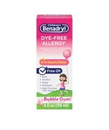 2 PACK Children&#39;s Benadryl Dye-Free Allergy Relief Liquid *06/2026 &amp; 08/... - $19.62 CAD