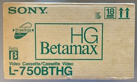Case Of 10 Sony Betamax Hg L-750 (L-750BTHG) Beta Blank Tapes Nos FACTORY-SEALED - £37.88 GBP