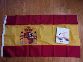 Vtg Spagna Nazionale Dura-Lite Nylon Bandiera 0.9x1.5m Ottone Asola Dett... - $1,035.46 MXN