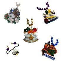 5 New Orleans Scenery Mardi Gras Beads Necklaces Party Favors Steamboat,... - £25.57 GBP