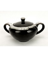 Porcelain Covered Sugar Bowl, Vintage, Dark Chocolate Brown, Handled, Dr... - $17.35 CAD