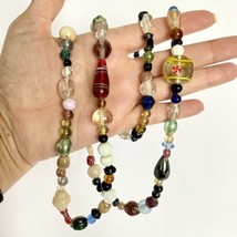 Fun India Candy Glass Chunky Continuous Organic Boho Over The Head Neckl... - $22.95