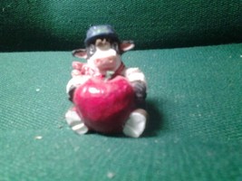 Farmer Calf with Big Apple Figurine - $25.15