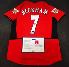 David Beckham SIGNED Man United 02/04 Home Shirt/Jersey + COA Retro 2002 - £103.87 GBP