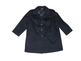 Alorna Women’s 2XL Navy Blue Wool Blend Pea Coat Vintage Preowned Made I... - $24.50