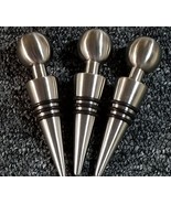 Set of Three (3) ~ Heavy ~ 4&quot; Long ~ Metal ~ Wine Stoppers - $22.44